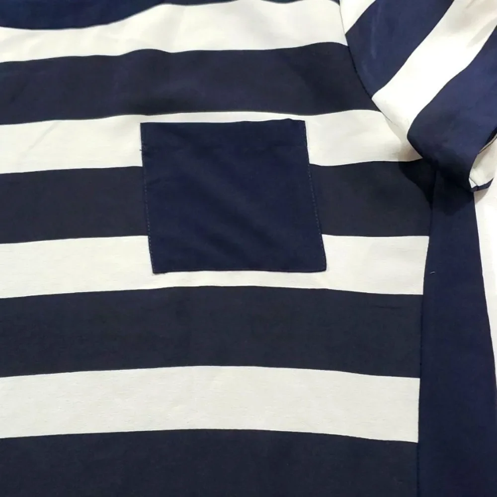 Navy/White Striped J.Crew Top. ‎  Size XS.  #145
